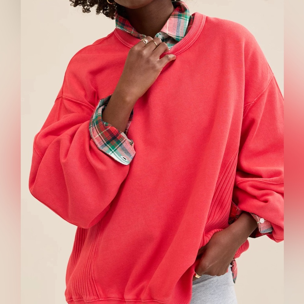 Aerie Cozy Oversized Sweatshirt Yellow